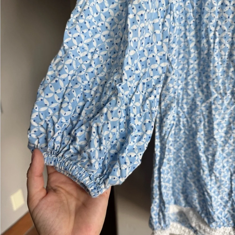 Summersalt Easy Breezy Eco Voile Tunic Dress Cover Up in Summer Mosaic XS